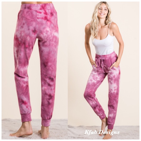 💖LAST Elastic tie dye brushed fabric joggers! - Picture 4 of 9